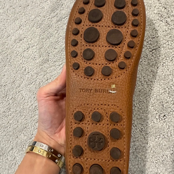 Tory Burch driving blue/yellow shoes size 5 - Picture 2 of 2